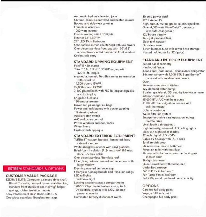 Used 2019 Entegra Esteem 31l