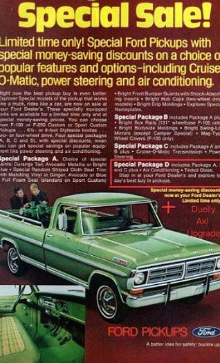 Used 1970 Ford F250 Sport Custom Camper Edition