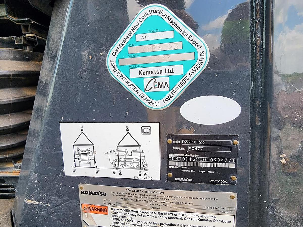 Used Komatsu P39 PX Crawler Dozer