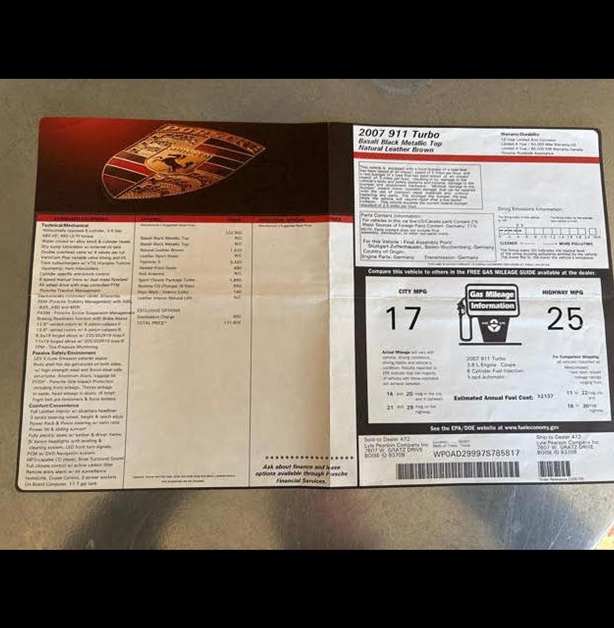 Used 2007 Porsche 911 Turbo