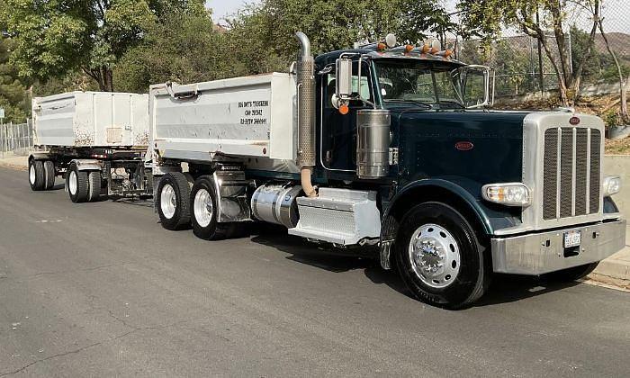 Used 2021 Peterbilt 389 Dump Truck with Pup Trailer