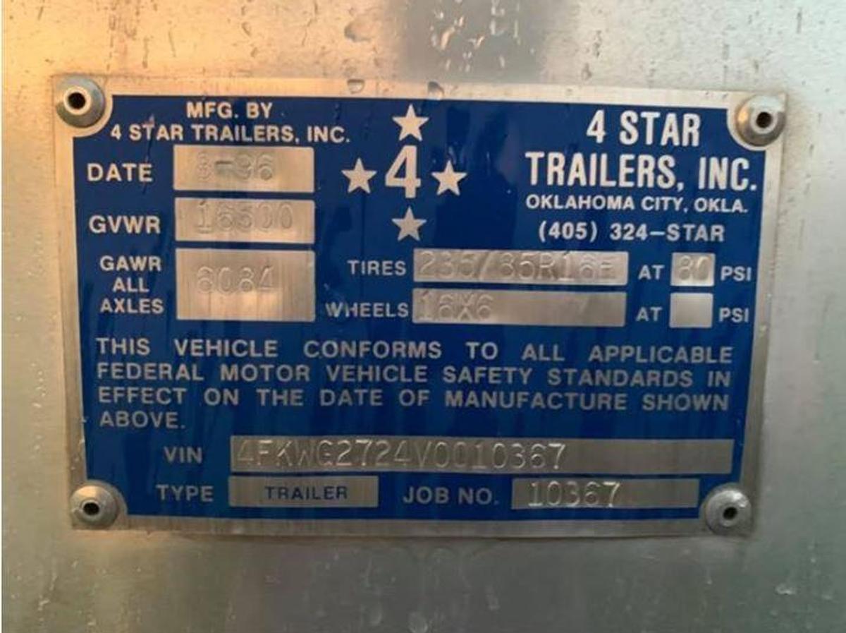 Used 1997 4 Star 4 Horse Trailer