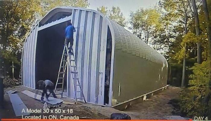 Used Like New Quonset Hut Building 52L × 25W × 13H A