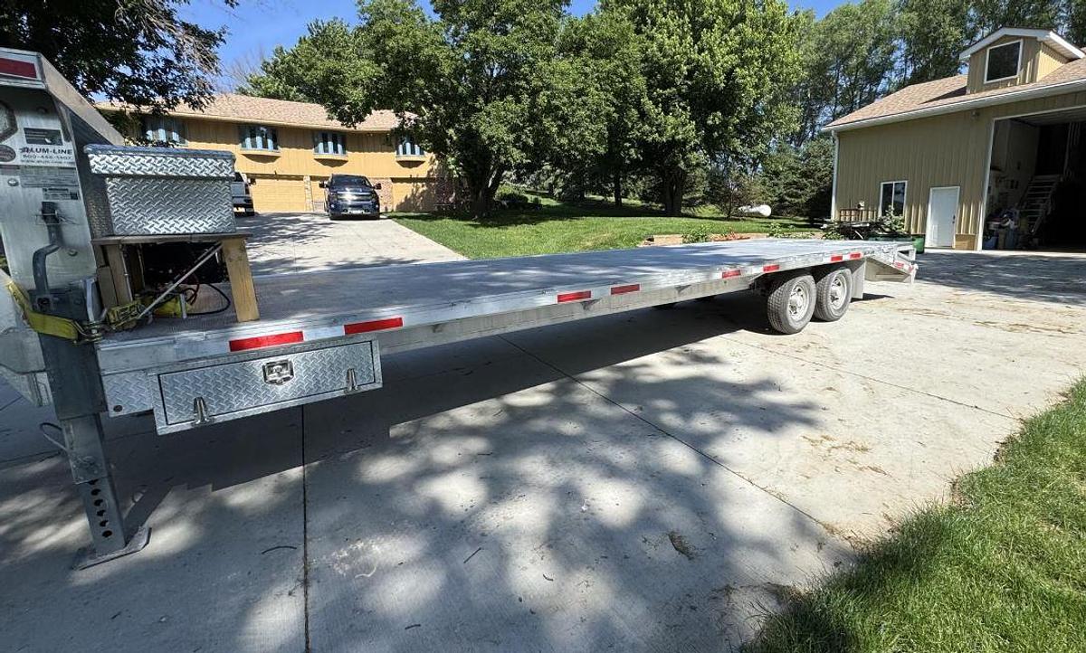 Used 2020 Alum-Line Gooseneck Flatbed Trailer
