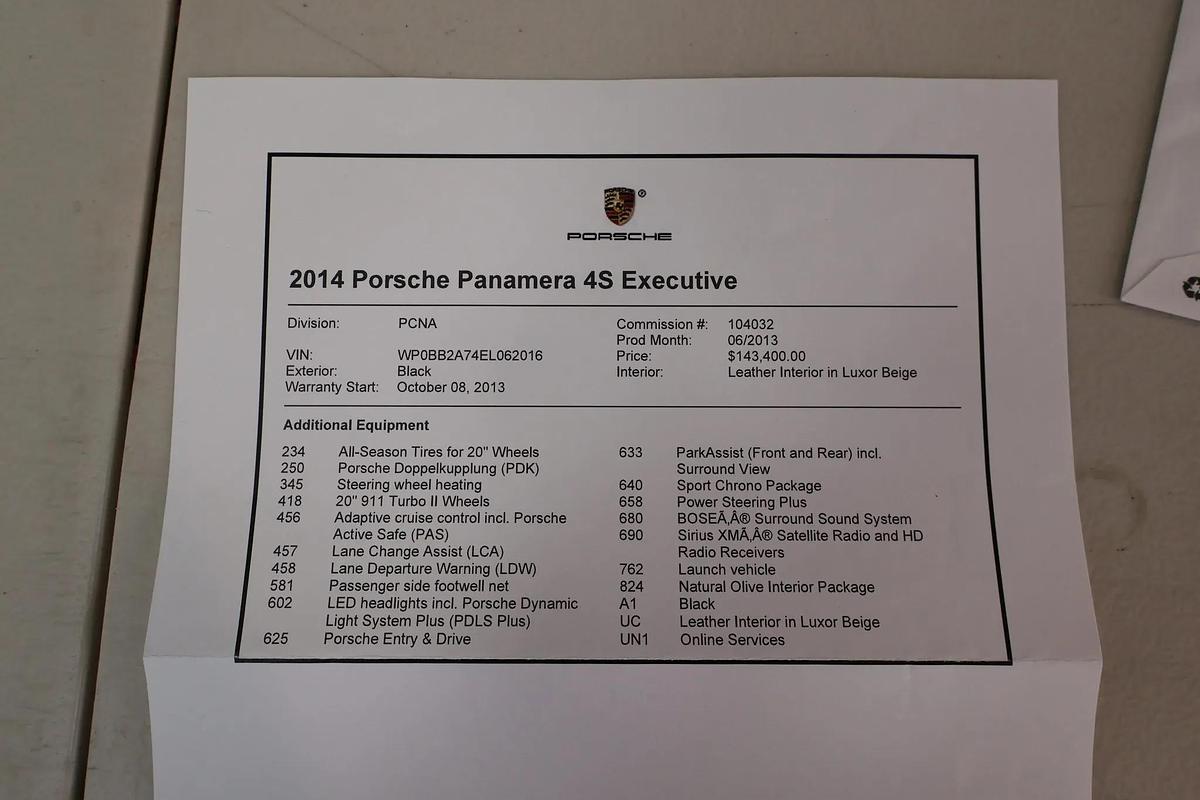 Used 2014 Porsche Panamera 4s Executive