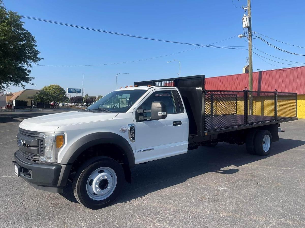 Used 2017 Ford F550 Long Flatbed Truck
