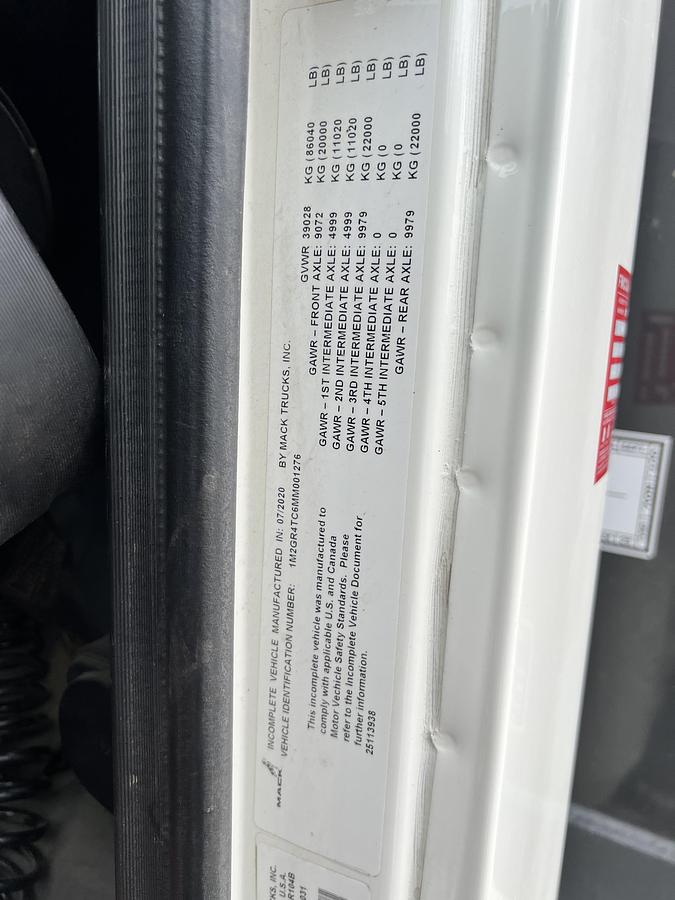 Used 2021 Mack Quad Axel Dump Truck