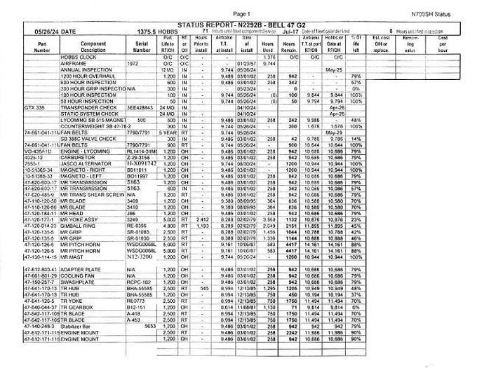 Used 1957 Bell 47G-2