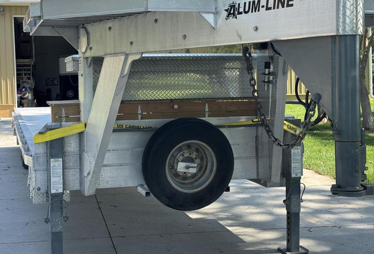 Used 2020 Alum-Line Gooseneck Flatbed Trailer