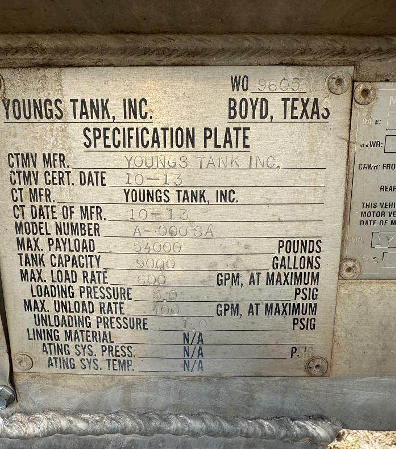 Used Youngs DOT 407 Multi-Compartment Tanker