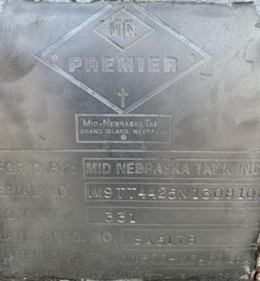 Used 1992 MID-NEBRASKA MC331 Tanker Trailer