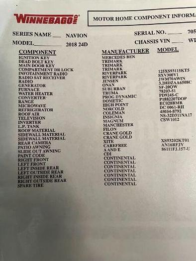 Used 2018 Winnebago Navion 24D