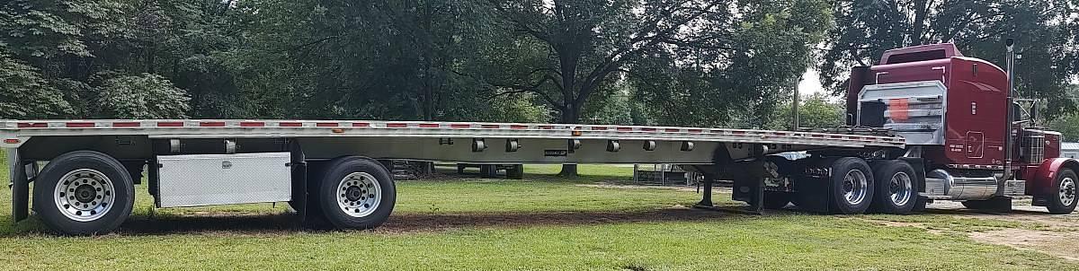 Used 2001 Raven 48ft Flatbed Trailer