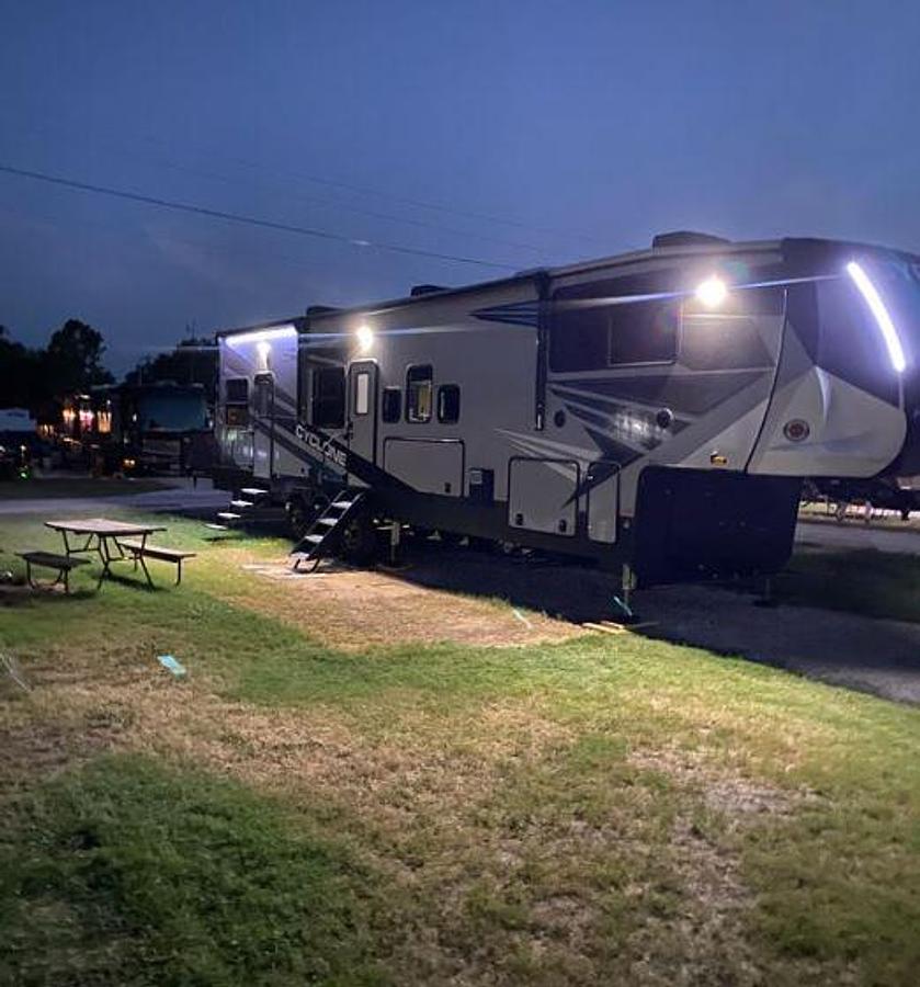 Used 2022 Heartland Cyclone 4007 Fifth Wheel Toy Hauler