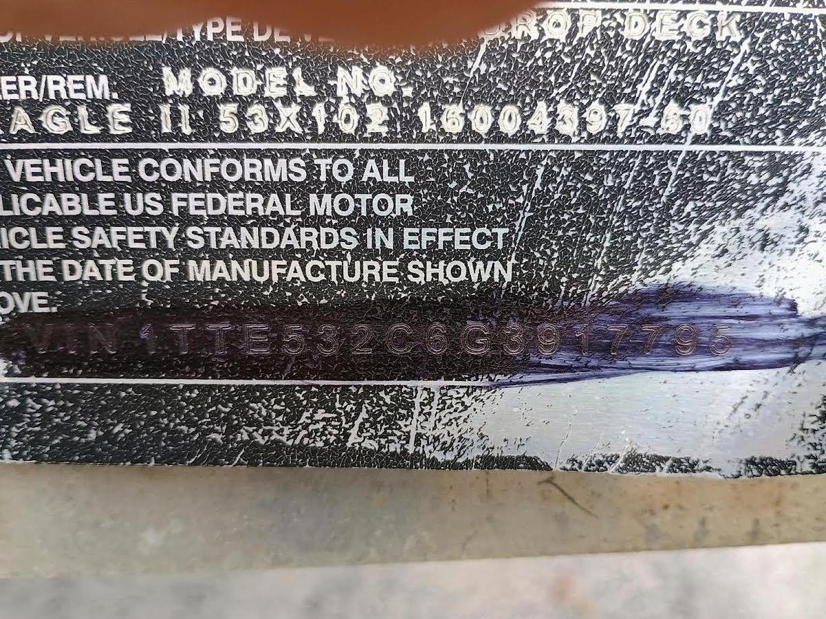 Used 2016 TRANSCRAFT D Eagle II Drop Deck Trailer