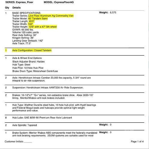 Used 2017 Western Trailers Express Walking Floor