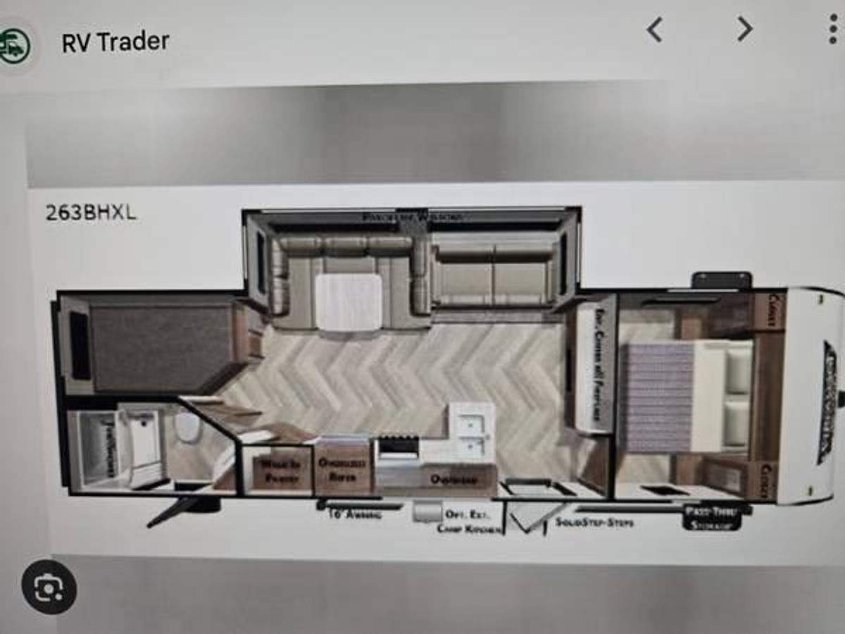 Used 2018 Forest River Wildwood X-Lite 263BH XL | Bunkhouse | Outdoor Kitchen | Fireplace | Like New