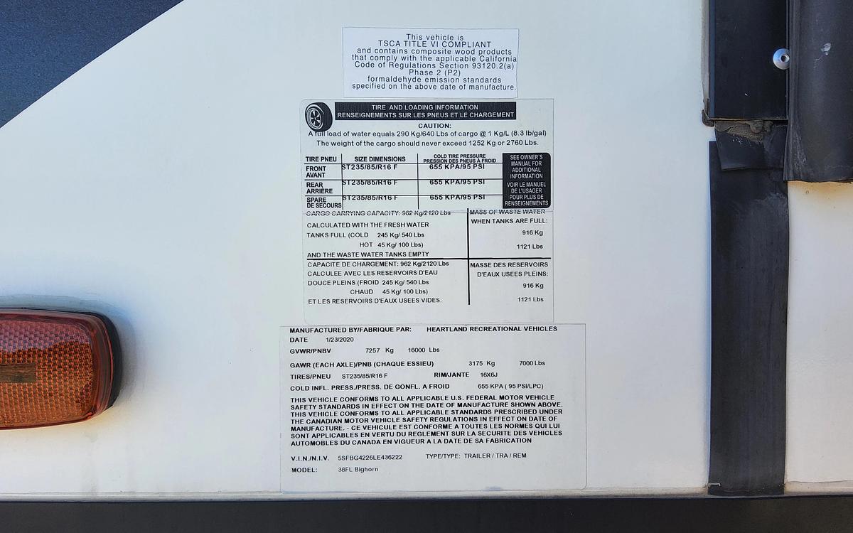 Used 2020 Heartland Bighorn Traveler 38FL Fifth Wheel