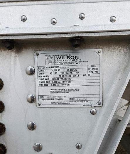 Used 2017 Wilson DWH-650 Hopper Bottom Trailer