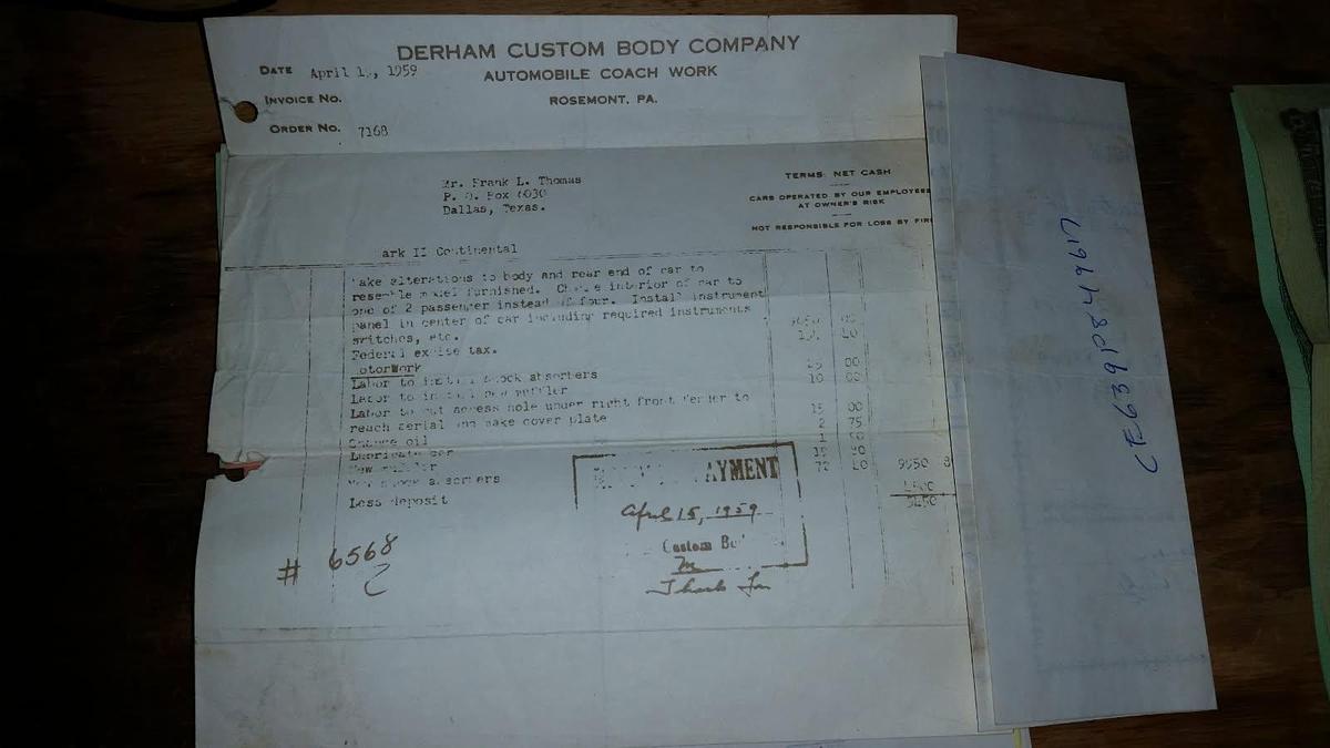 Used 1957 Continental Mark II Coupe