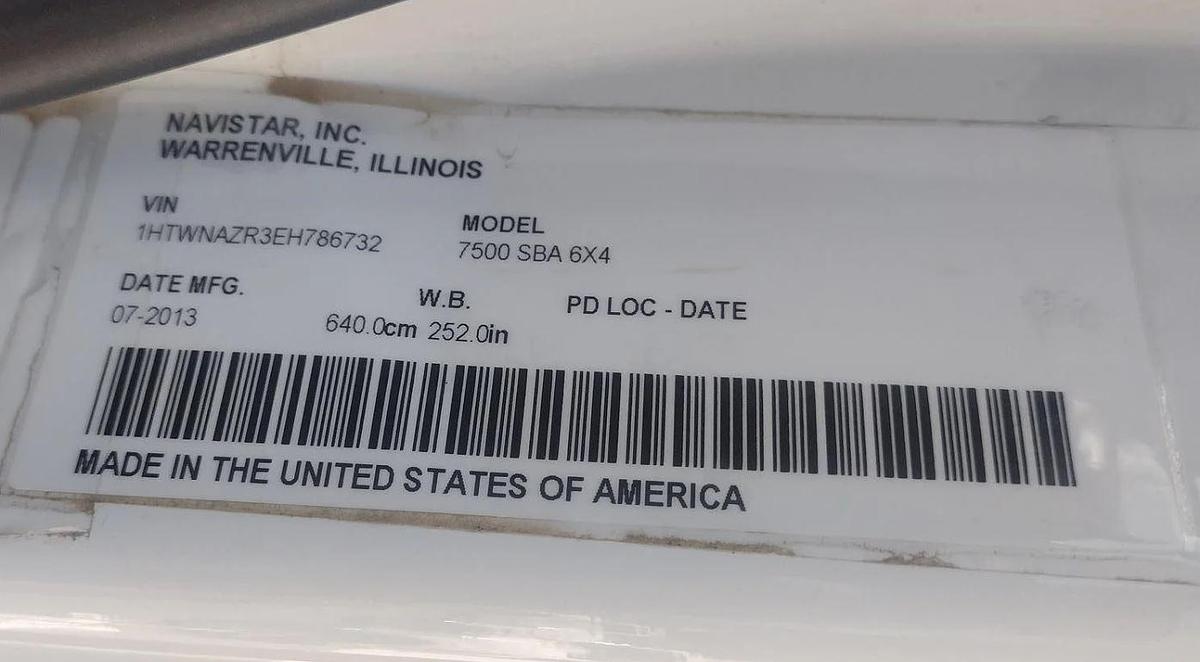 Used 2014 INTERNATIONAL WORKSTAR 7500 Cab and Chassis