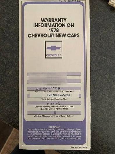 Used 1978 Chevrolet Camaro LT