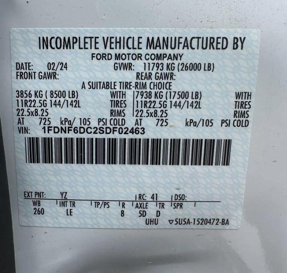 Used 2025 FORD F650 Super Duty Dump Truck