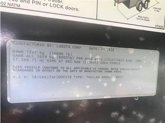 Used 2019 Lakota Charger With LQ