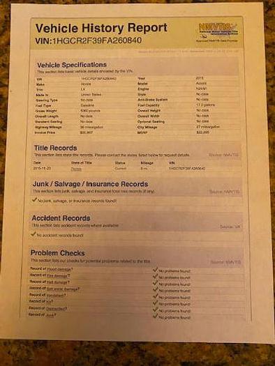 Used 2015 Honda Accord Sedan LX