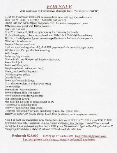 Used 2021 Forest River Rockwood Ultra Lite 2608BS