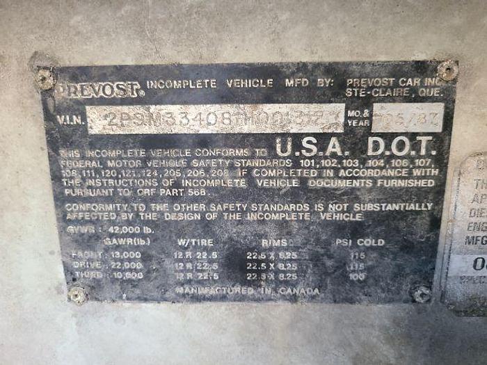 Used 1987 Prevost XL-40 Marathon