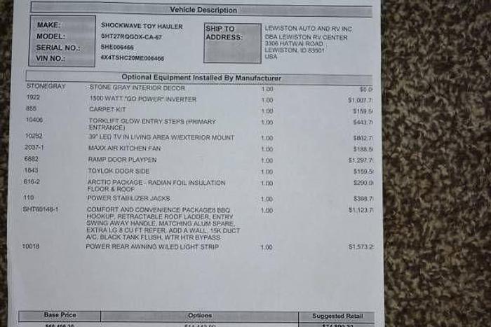 Used 2021 Forest River Shockwave