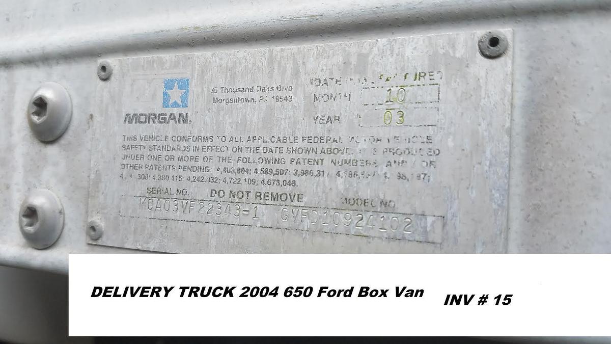 Used 2004 Ford F-650 Box Truck with Liftgate