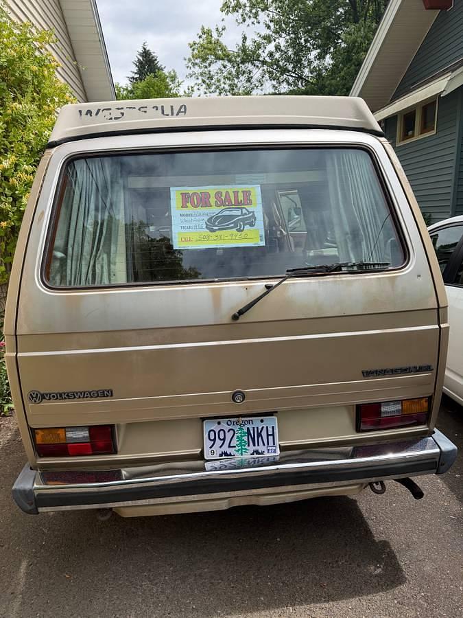 Used 1985 Volkswagen Vanagon Gl Westfalia Full Camper Pop-Top
