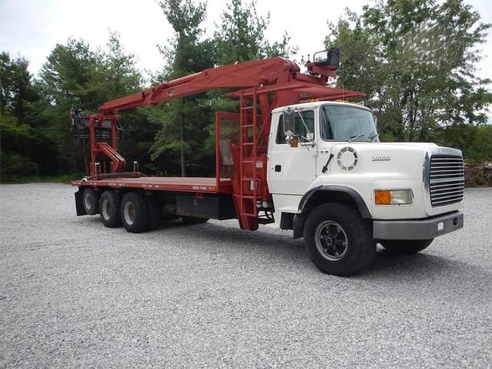 Used 1992 Ford L9000 With Mounted On 1992 IMT 13034 Knuckle Boom Crane