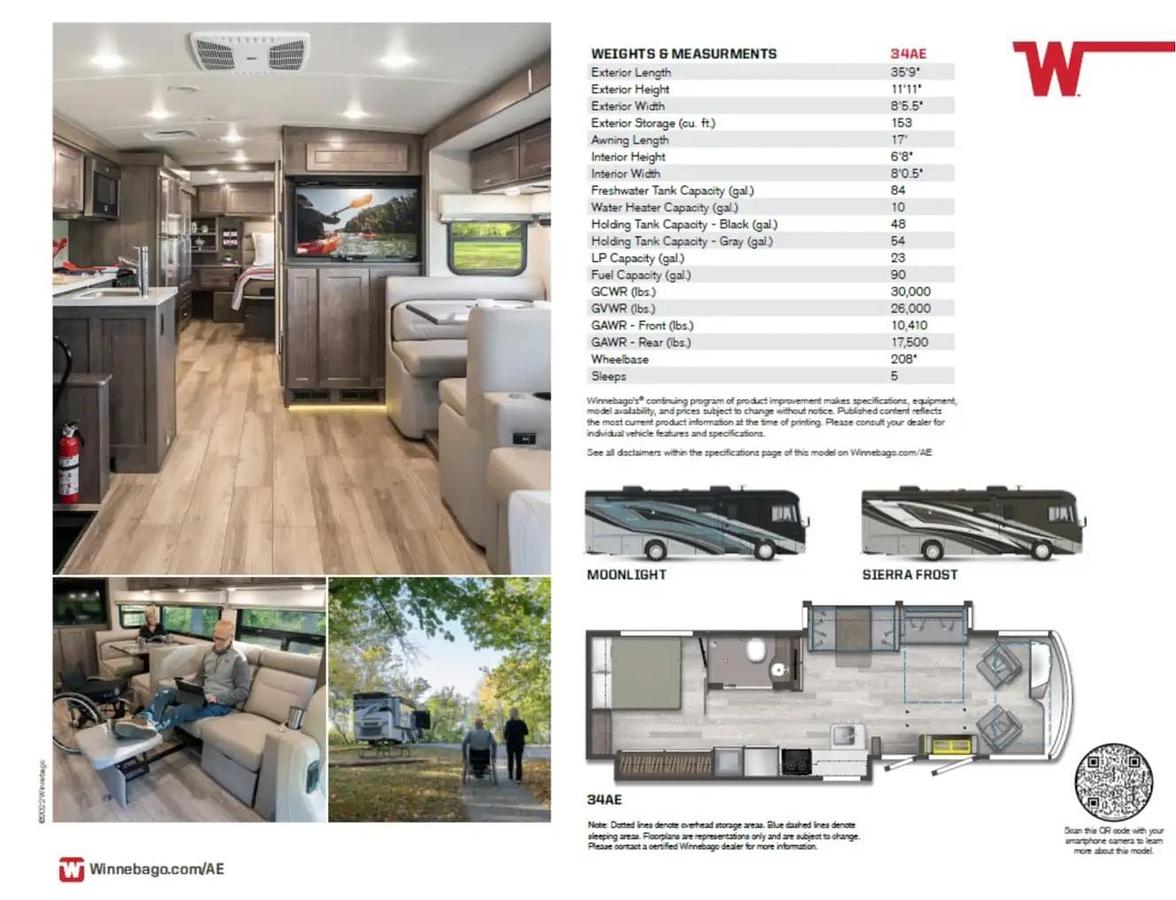 Used 2022 Winnebago Inspire 34AE