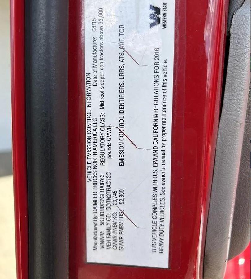 Used 2016 Western Star 5700XE