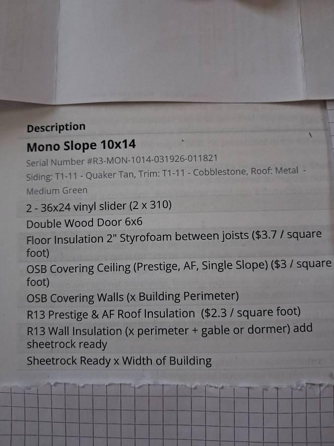 Used Insulated Storage Shed 10x14
