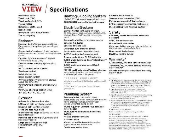 Used 2021 Winnebago View 24D Handicap Equipped Class C Motorhome