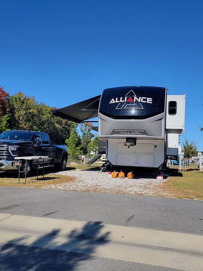 Used 2024 Alliance RV Valor 42V13 Luxury Fifth Wheel Toy Hauler