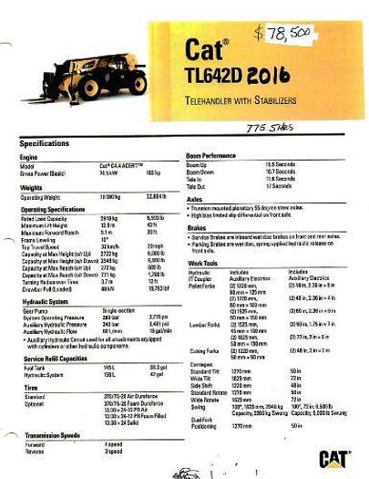 Used 2016 CATERPILLAR TL642D