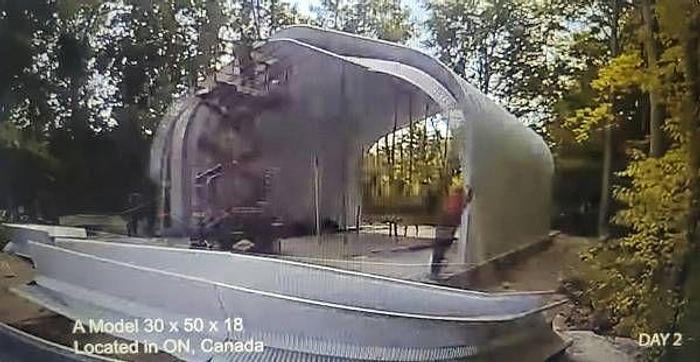 Used Like New Quonset Hut Building 52L × 25W × 13H A