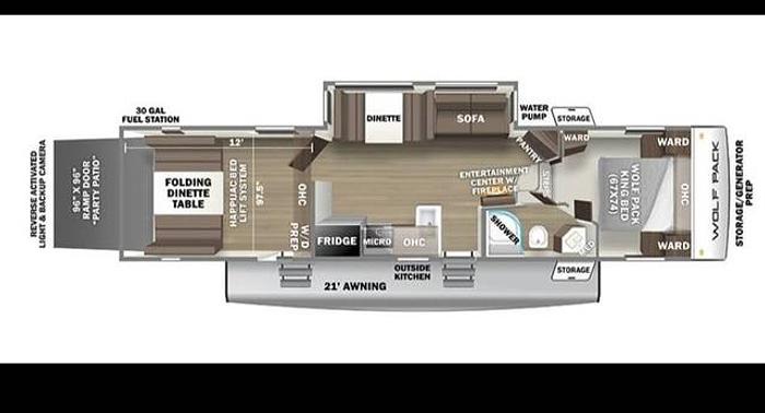 Used 2022 Forest River Cherokee Wolf Pack 315PACK12