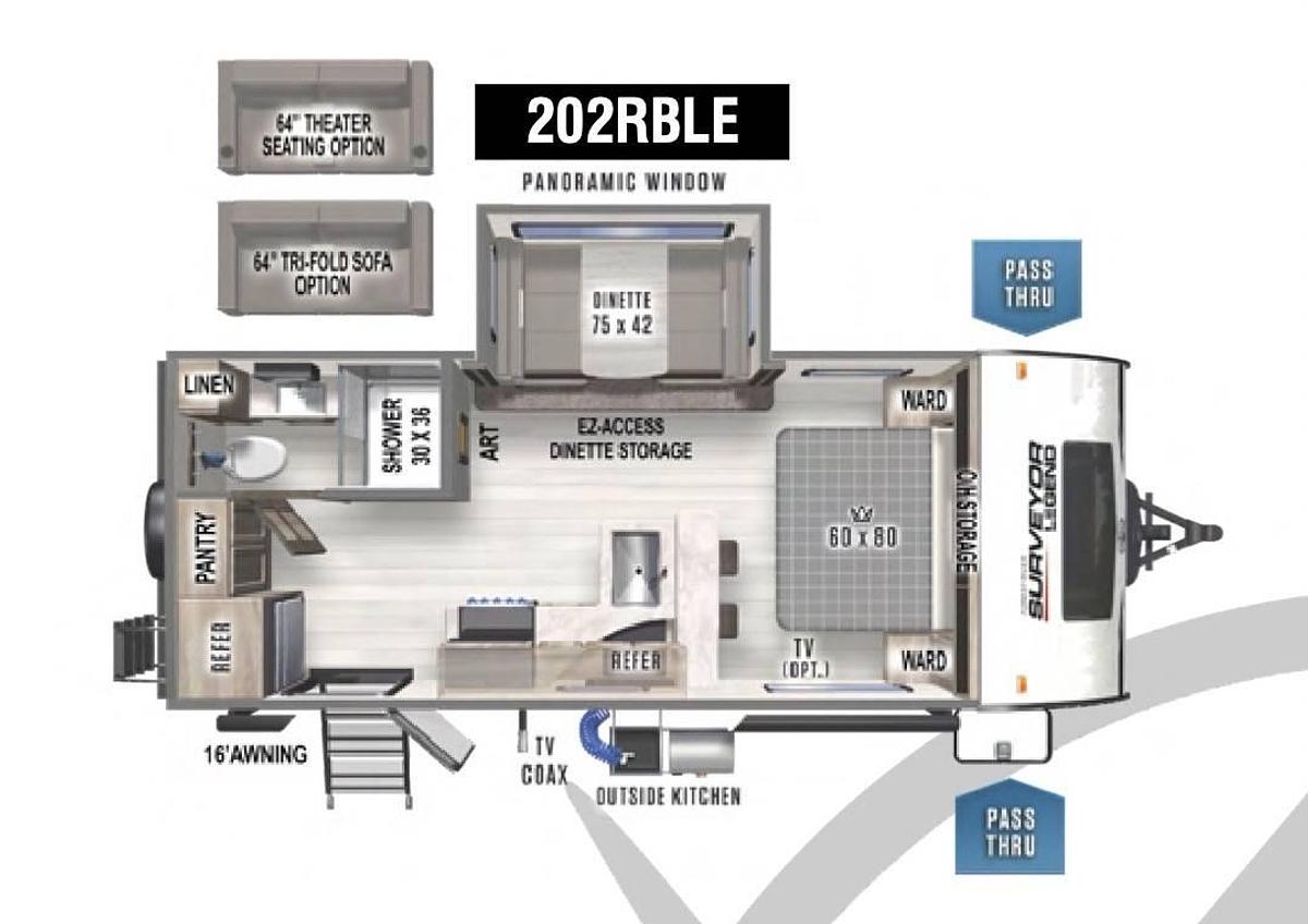 Used 2022 Forest River Surveyor 202RBLE Travel Trailer