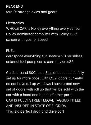 Used 1970 Chevrolet Camaro Twin Turbo