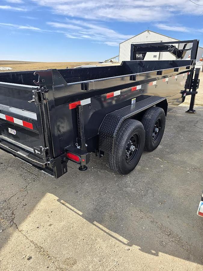 Used 2022 H&H 16' x 6' Gooseneck Dump Trailer