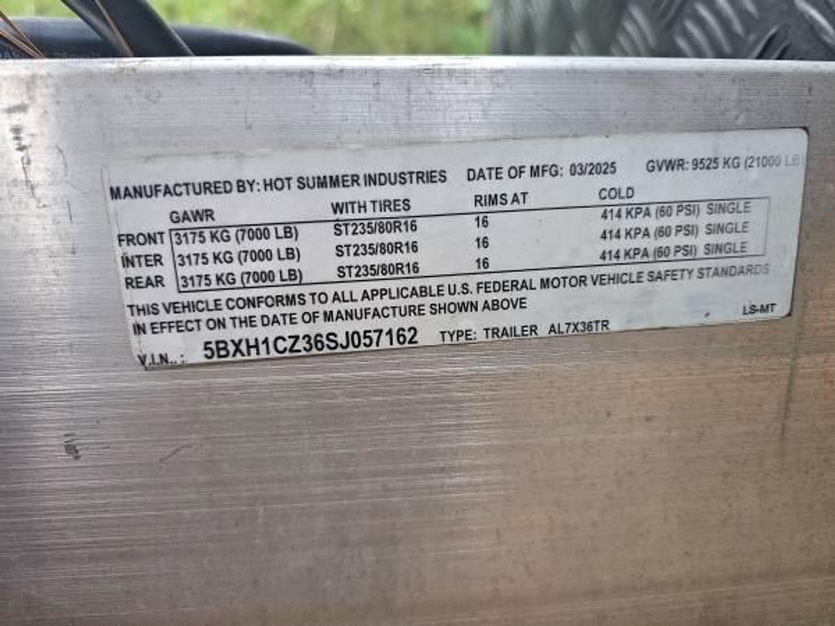 Used 2025 Wolverine 36' x 7' Car Hauler Trailer