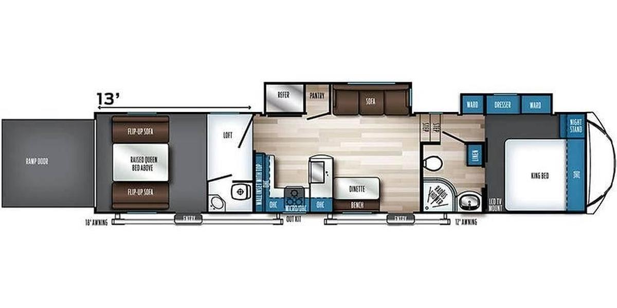 Used 2022 Forest River Vengeance Rogue Armored 371A13 Toy Hauler