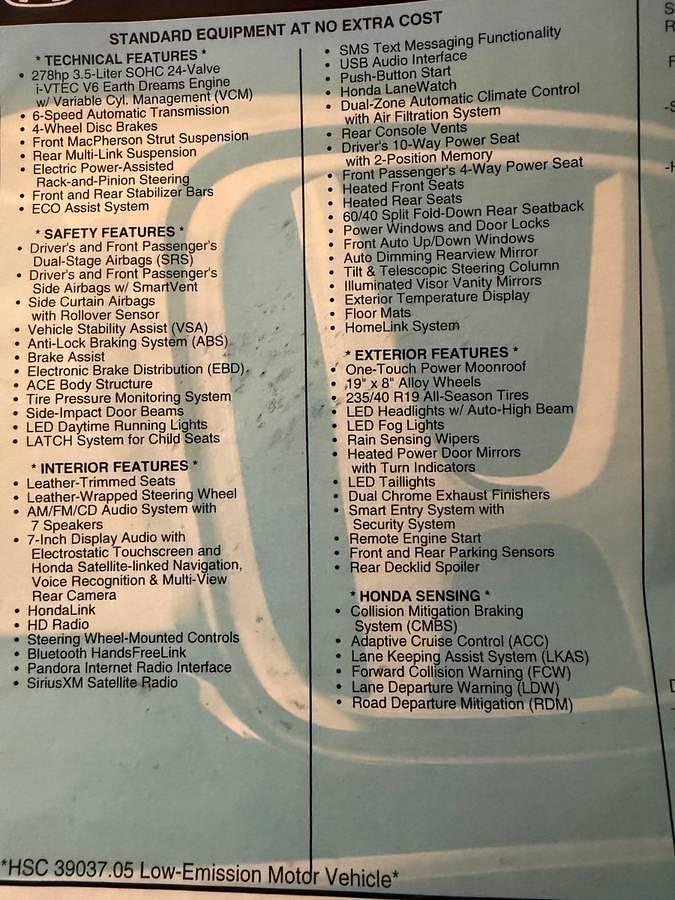 Used 2017 Honda Accord Touring 3.5l V6