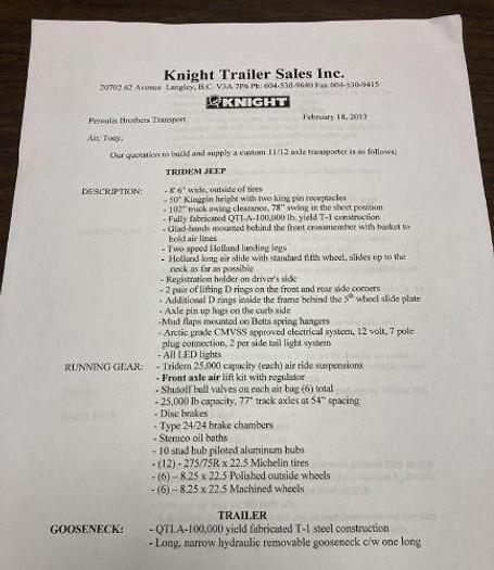 Used 2014 Knight KB654